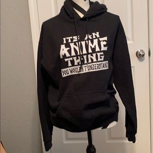 Black anime hoodie
